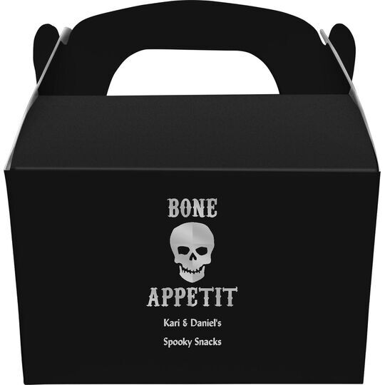 Bone Appetit Skull Gable Favor Boxes